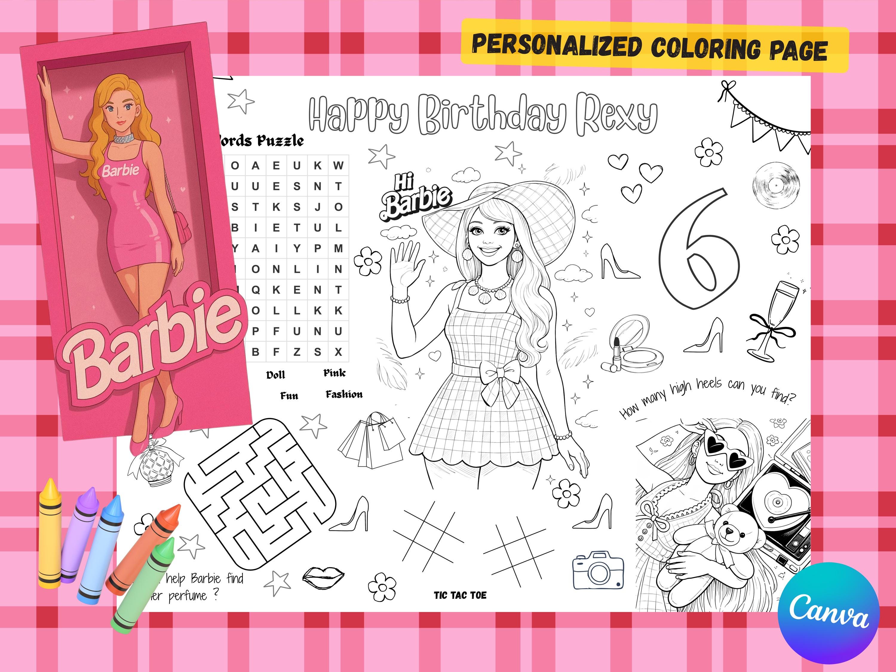 Barbie coloring - Etsy 日本