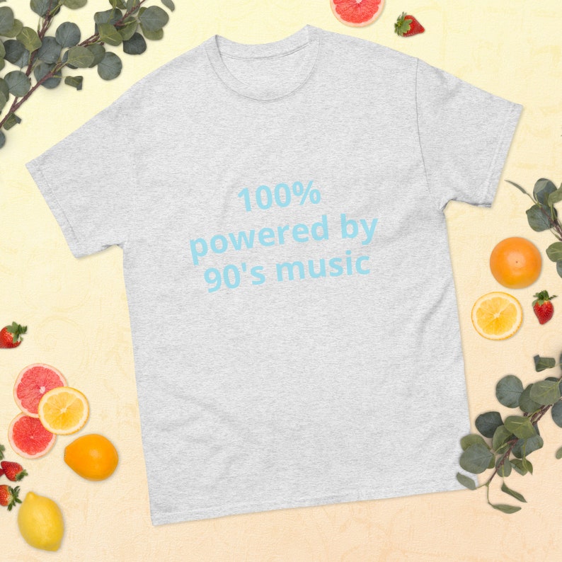 100% Powered by 90's Music T Shirt Funny T-shirt Cool Looking Shirts ...
