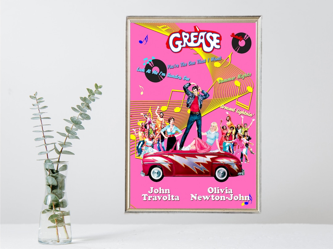 Grease Movie Poster Vintage Movie Poster Limited Edition Collectible