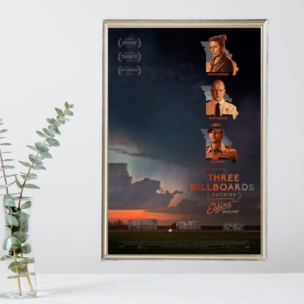 Three Billboards Outside Ebbing, Missouri - Vintage Movie Poster - Limited Edition Collectible - Film Memorabilia