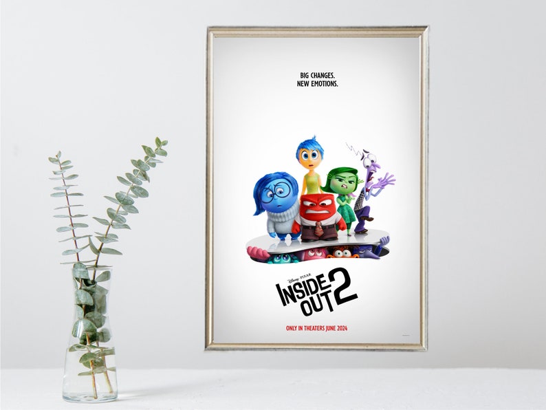 Inside Out 2 Movie Poster Vintage Movie Poster Limited Edition