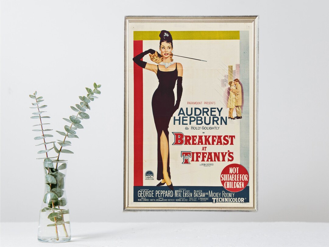 Breakfast at Tiffanys Movie Poster Vintage Movie Poster Limited Edition ...