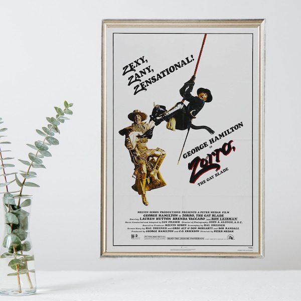 Zorro, the Gay Blade - Vintage Movie Poster - Limited Edition Collectible - Film Memorabilia