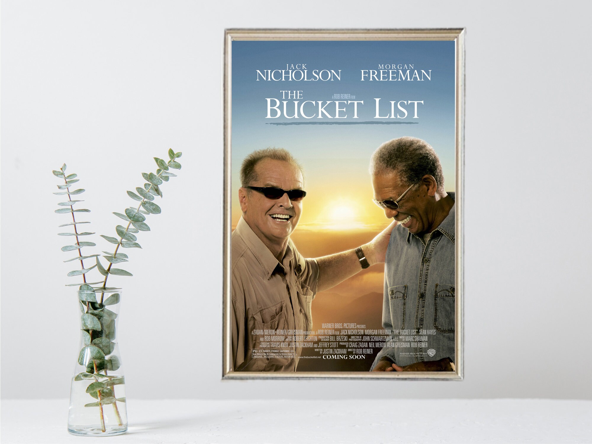 The Bucket List Movie Poster Vintage Movie Poster Limited Etsy