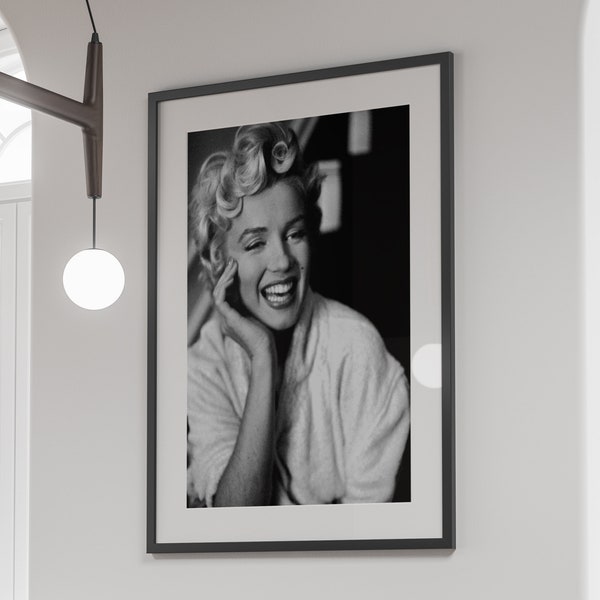 Marilyn Monroe Poster, schwarz und weiß Wandkunst, Modedruck, Vintage Foto, Marilyn Monroe Druck, alte Hollywood Dekor, digitaler Download