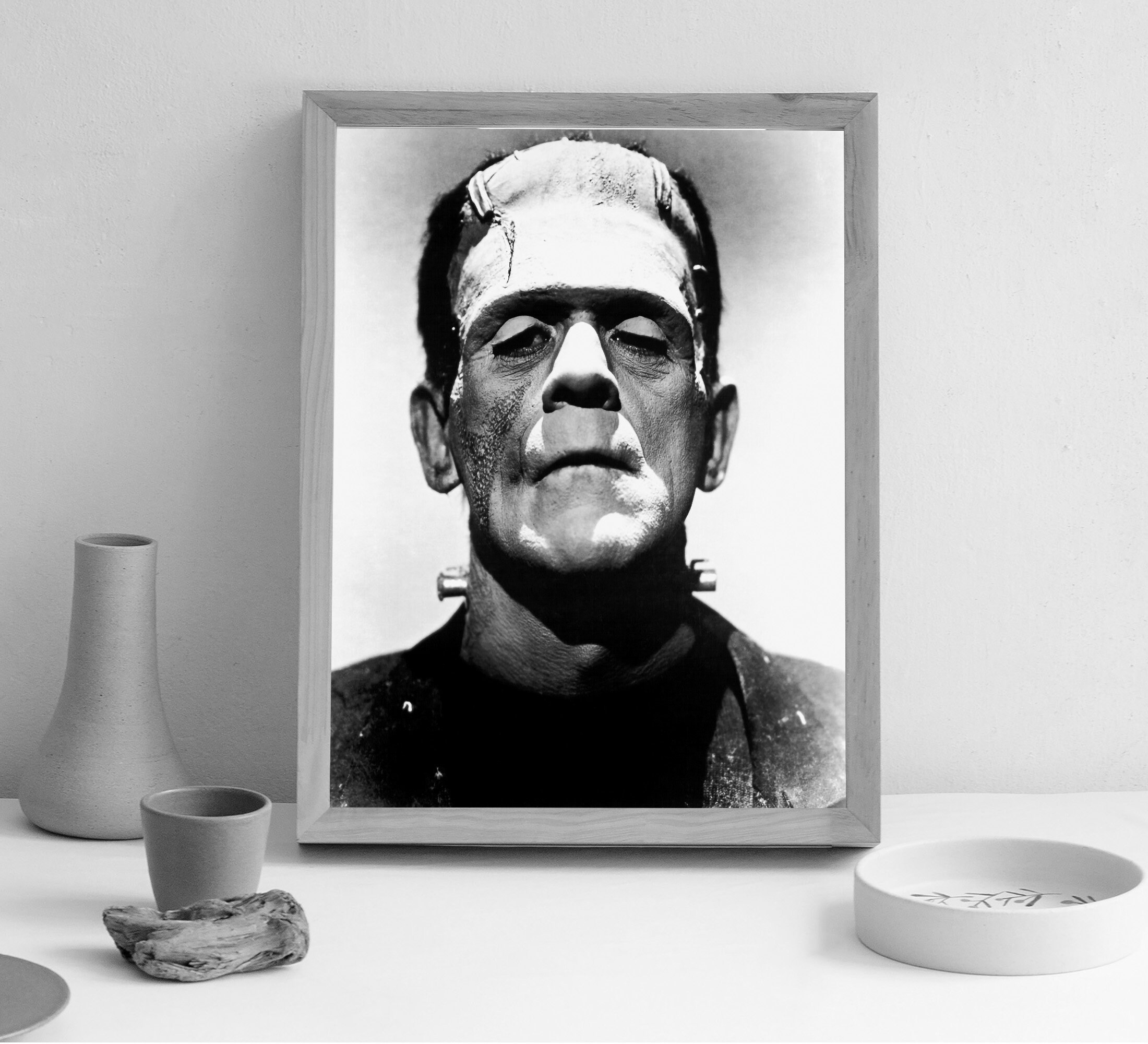Frankenstein Poster Black and White Frankenstein Print - Etsy