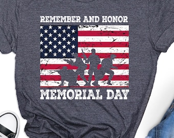 Memorial Day Shirt, Patriotic USA Flag, Military Veteran Tee