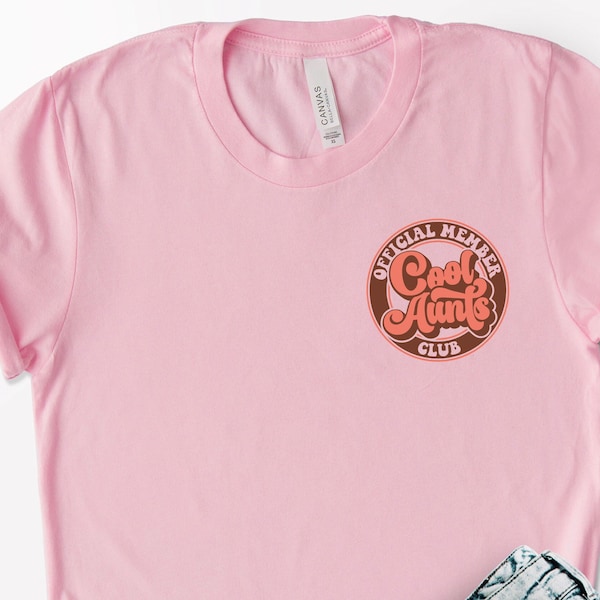 Official Member of Cool Aunt Club Shirt, Cool Aunts Club Shirt, Gift For Auntie, Cool Pocket Shirt For Aunts, Aunt Gift, Aunt Birthday Gift