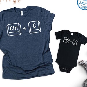 Ctrl C Ctrl V Matching Shirts, Dad and Baby Copy Paste Shirt, Father&#39;s Day Gift, Family Matching Outfits, Funny Dad Shirt, Baby Shower Gift