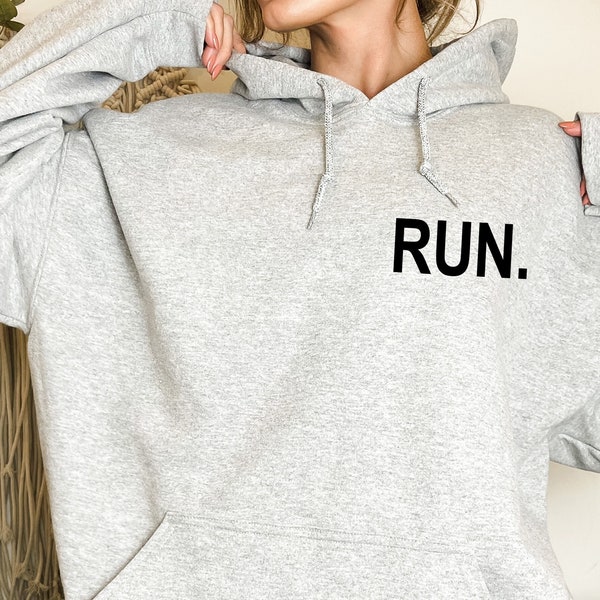 Run Sweatshirt, Minimalist Running Sweatshirt, Running Sweater, Runner Gift, Gym Hoodie, Running Sweatshirt, Marathon Hoodie, Runner Hoodie