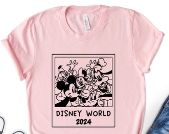 Sketched Mickey and Friends Shirt, Disney Trip Tee