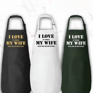 Grilling Gifts for Men Apron, Barbeque Apron, Funny BBQ Apron for Dad Husband, Gift for Husband from Wife, Grill Apron for Husband Dad Men