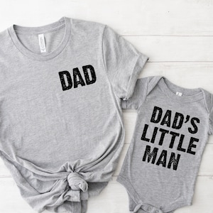 Dad and Dads Little Man Shirt, Fathers Day Gift for Dad Gifts from Son, New Dad Outfit, Little Boy Shirts,  Baby Boy Shirt, Daddy Gift Shirt