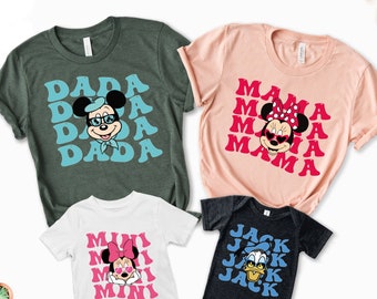 Custom Name Mickey and Friends T-Shirt, Family Vacation Shirt
