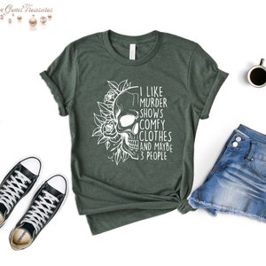 Murder Shows Comfy Clothes T-Shirt, True Crime Gift image 3