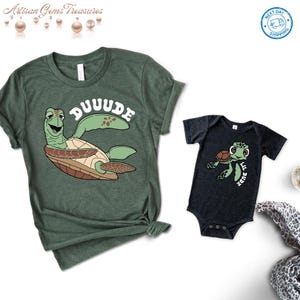 Matching Turtles Father Son Shirts, Father and Son Matching Shirts, Daddy and Me Outfits, Father&#39;s Day Gift, Dad and Baby Matching Set
