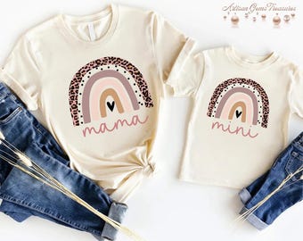 Rainbow Mama Mini Matching Shirt, Handmade Mom Gift