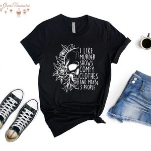 Murder Shows Comfy Clothes T-Shirt, True Crime Gift image 4