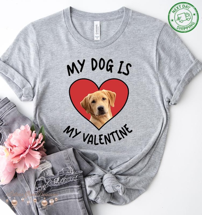 Custom Dog Photo Valentine Shirt, Personalized Pet Tee Etsy