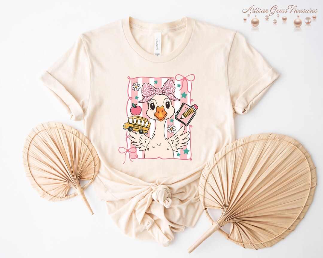 Cute Teacher Duck Graphic Tee, Kawaii Back to School T-shirt - Etsy