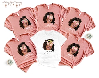 Custom Bachelorette Party Face Shirt, Matching Bridal Party Shirts