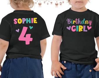 Personalized Birthday Girl Shirt, Custom Party Outfit