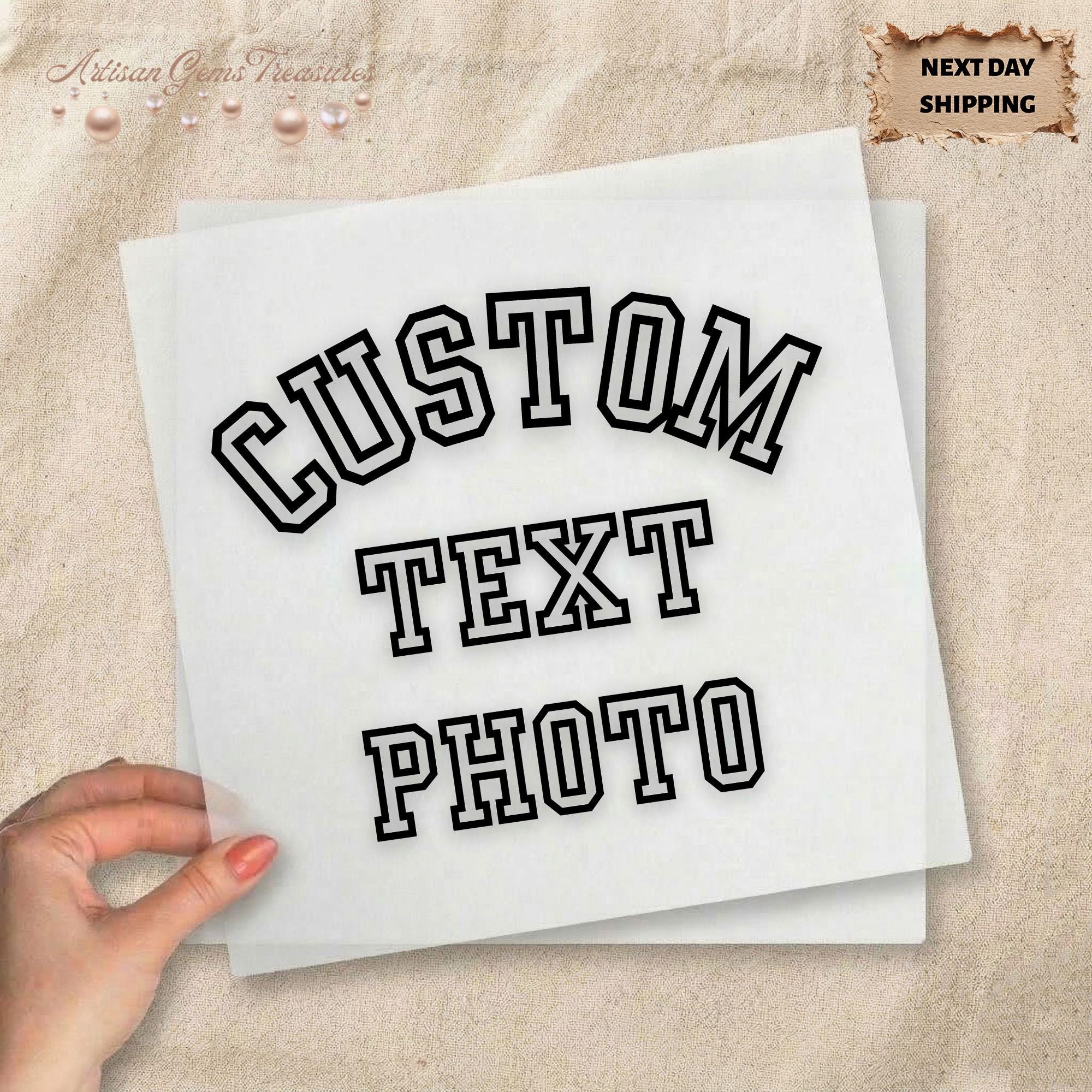 Custom Photo or Logo Heat Transfer | Personalized Shirt Transfer ...