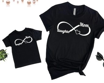 Mommy and Me Shirts, Matching Infinity Symbol, Mother Daughter Outfit