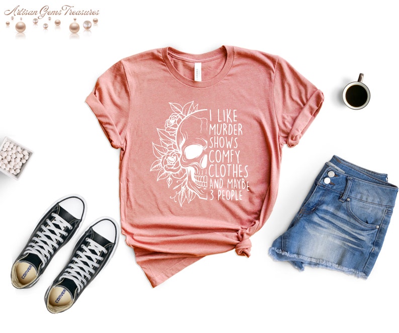 Murder Shows Comfy Clothes T-Shirt, True Crime Gift image 2