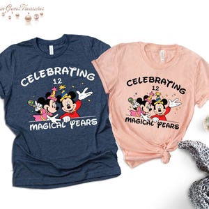 Custom Anniversary Disneyland Shirt, Mickey Minnie Anniversary Shirt, Disney Celebrating Magical Years Shirt, Mickey Minnie Matching Shirt