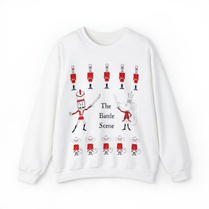 The Nutcracker Ballet Battle Scene Unisex Heavy Blend™ Crewneck Sweatshirt | Ugly Christmas Sweater | Ballet Dancer Gift | Xmas Pullover