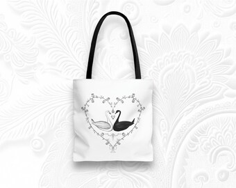 Bolsa de mano con forma de corazón de cisne / Regalo de San Valentín con ballet