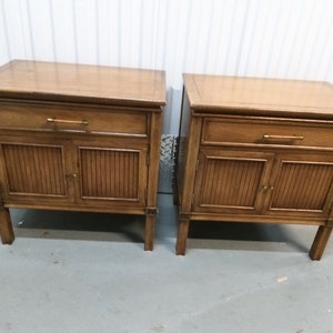 Mid Century Pair of Night Tables, Vintage Nightstands