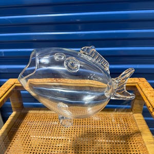 Mid Century Glass Fish - Etsy