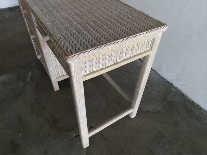 Vintage Henry Link Wicker Desk Etsy