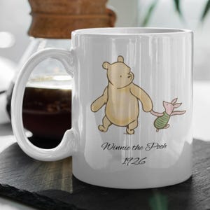 Winnie the Pooh Vintage 1926 Classic Personalized Happy Birthday Mug - Timeless Children's Literature Design - Ideal Birthday Present
