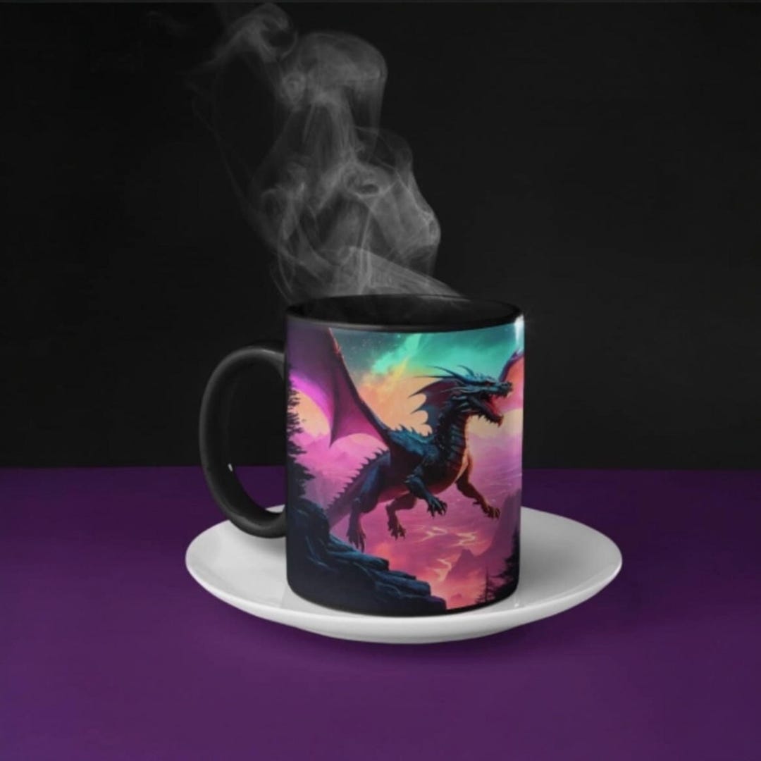 Dragon Coffee Mug - Handcrafted Ceramic Mug for Tea & Coffee Lovers ...