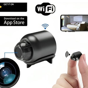Mini cámara inalámbrica WiFi oculta, cámara Tony Spy 1080P, cámara de  seguridad para el hogar, visión nocturna para interiores y exteriores,  cámara