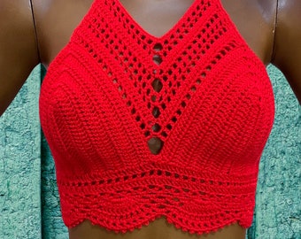 Top a crochet hecho a mano