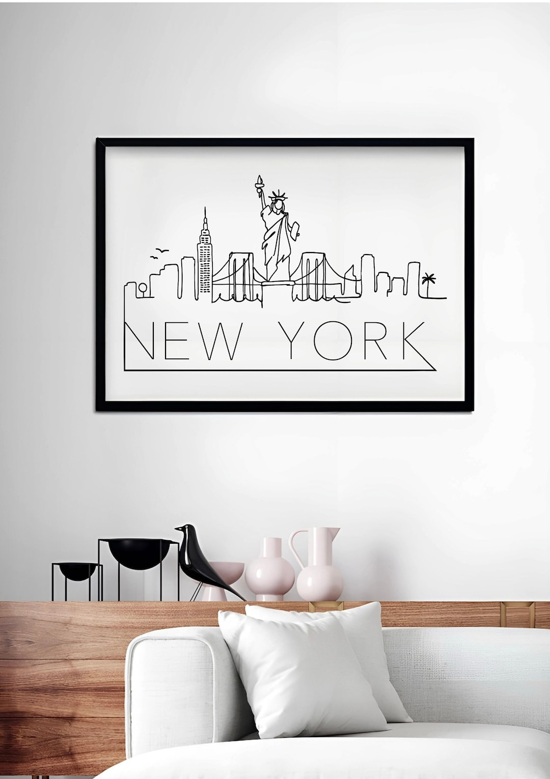 New York Skyline Printable Cityscape, City