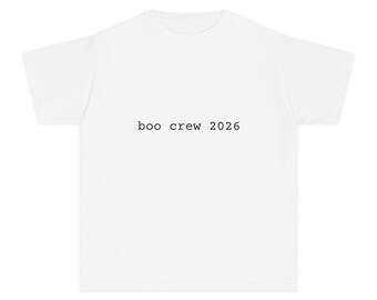 Kids Halloween Boo Crew 2025 Youth Tee, Cute Spooky Children's Shirt, Halloween Costume Top, Trick or Treat Shirt, Ghost Squad Tee,