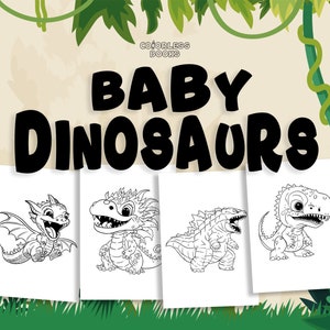 Baby Dinosaurs Coloring Pages Dinosaur Printables Printable Coloring Pages DIGITAL Dinosaur Book