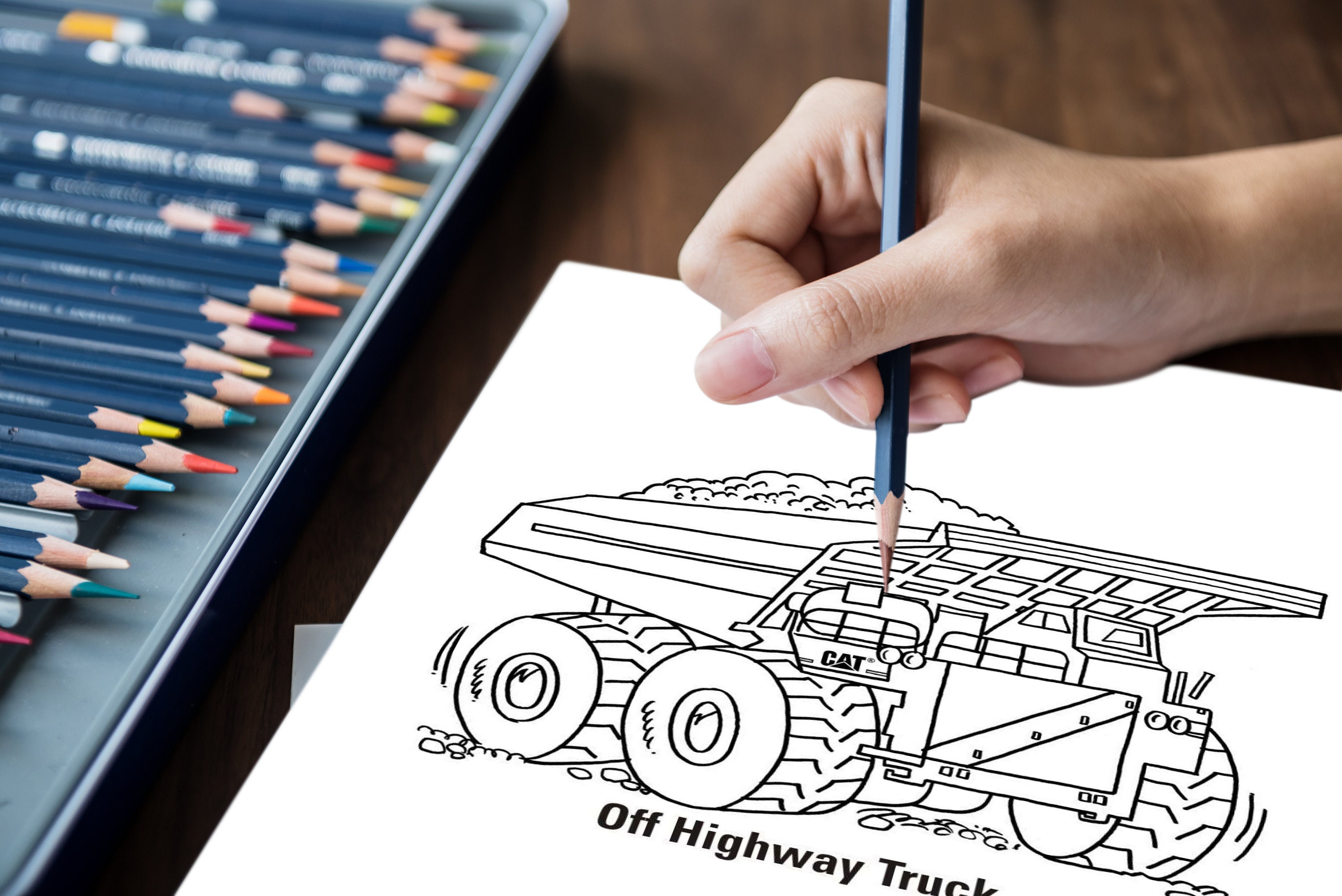 20 Construction Trucks Coloring Pages, Construction Trucks Printable