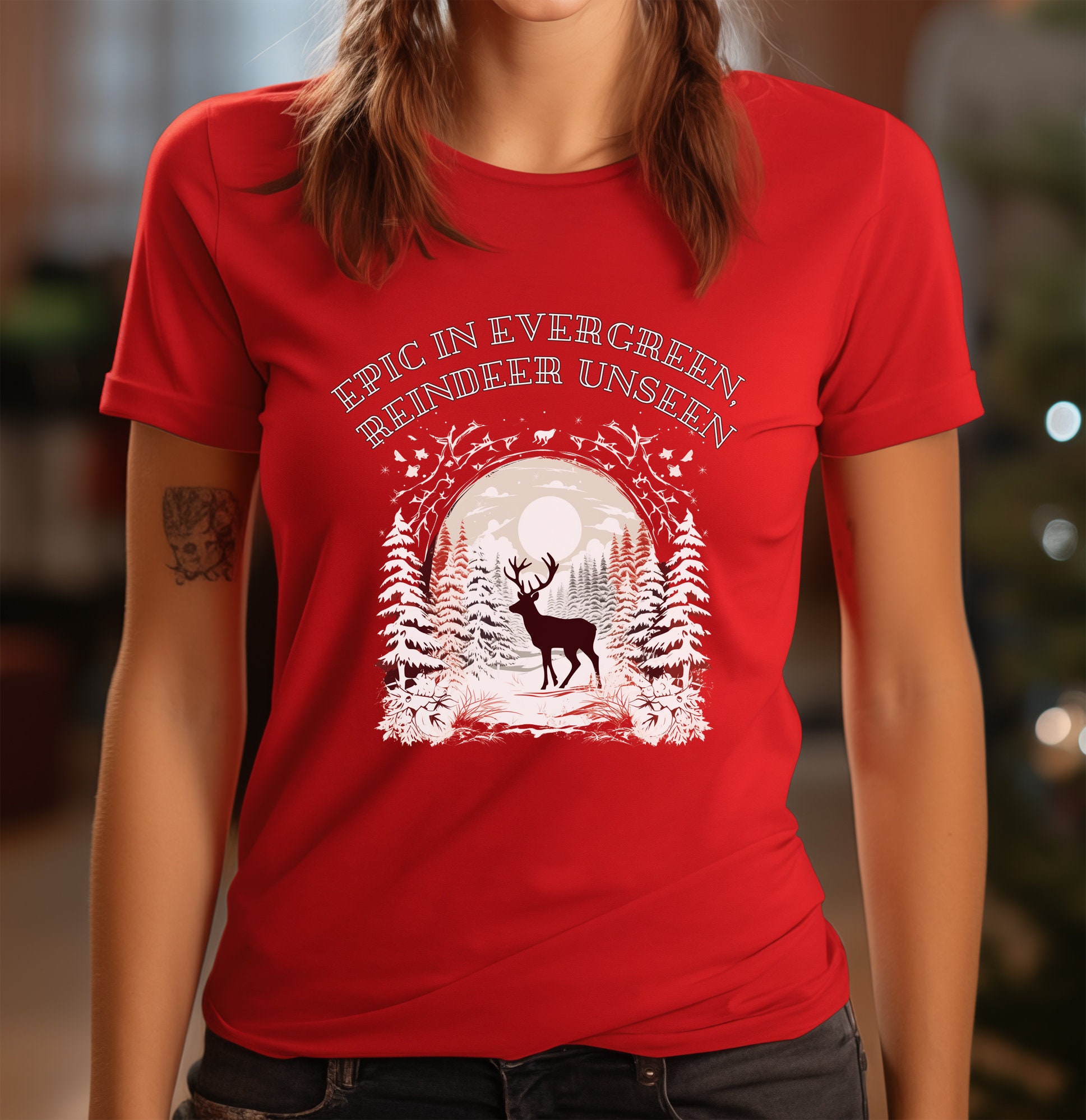 Christmas Tshirt Women's Midweight Cotton Tee for Etsy