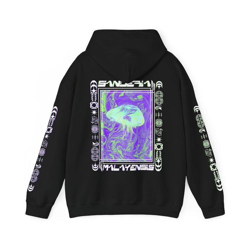 Oversized Goth Print Hoodie, Long Sleeve, Y2K Top, Goth Hoodie, Embroidery Hoodie, Harajuku, Oversized Pullover, Y2K Grunge, Korean Fashion image 1