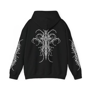 Bluza z kapturem Cyber Sigilism Emo goth Edgy deathcore gotyckie ubrania heavy metalowa kurtka koszulka tshirt satanistyczny cyberpunk alt alternatywa