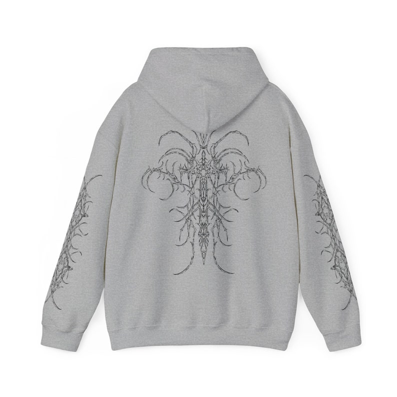 Felpa con cappuccio Cyber Sigilism Emo goth Edgy deathcore abbigliamento gotico giacca in metallo pesante camicia maglietta satanico cyberpunk alt alternativa immagine 4
