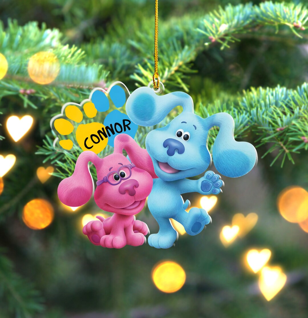 Personalized Blue's Clues Ornament, Blues Clues Christmas Gift, Blue