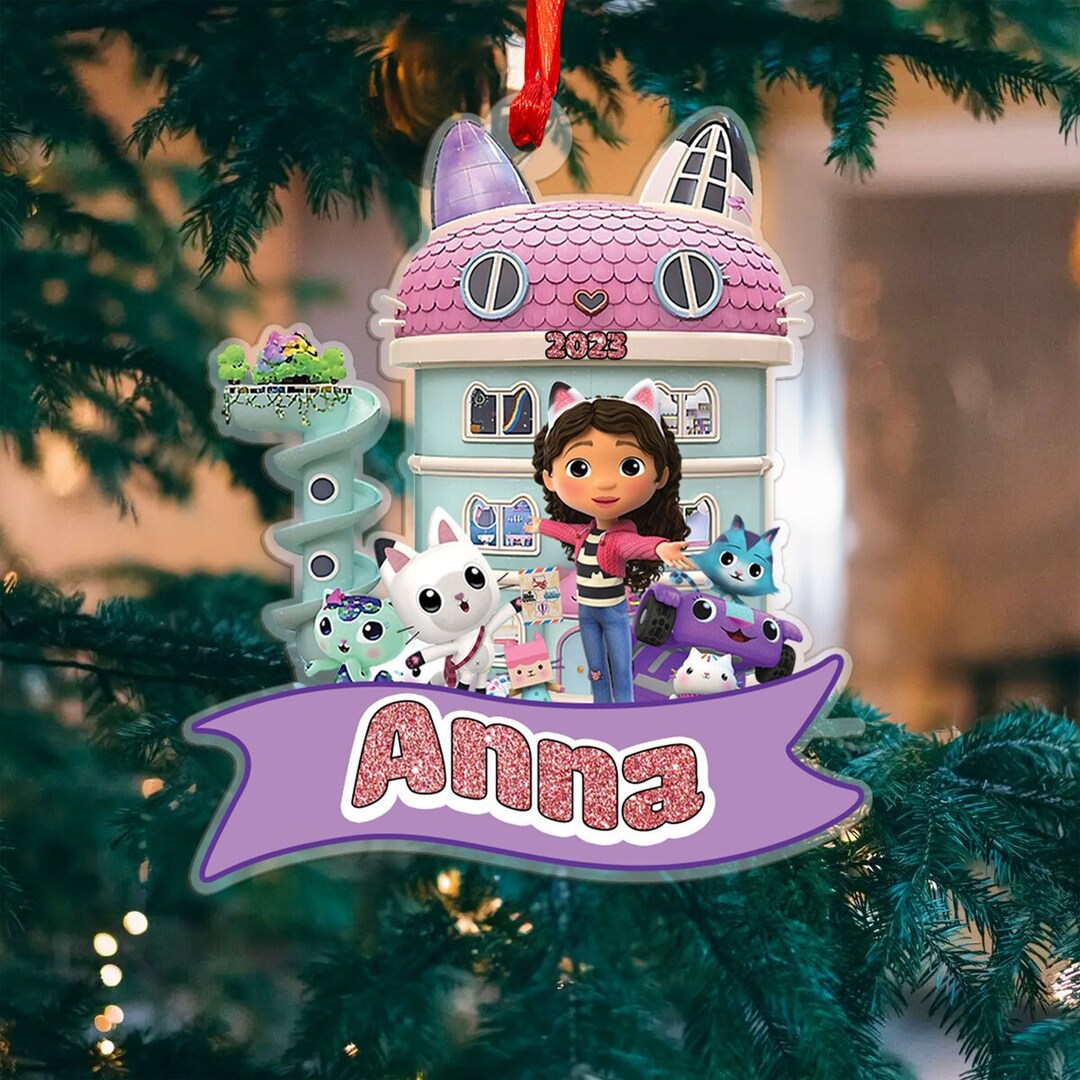 Gabby Christmas Ornament, Personalized Gabby's Dollhouse Ornament, 2023