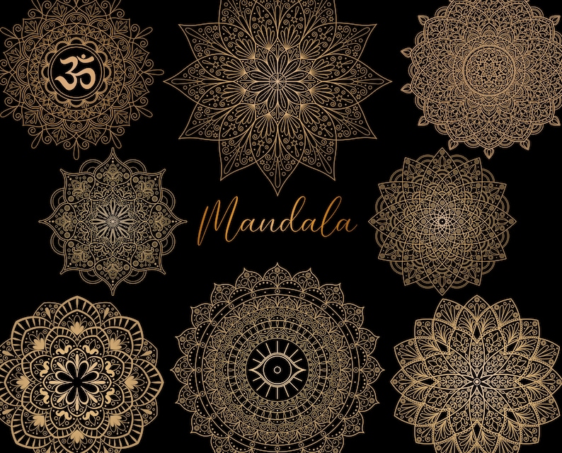 Script Mandala Mandala Indian Ornament Vector Clip Art. EPS, SVG, PNG Transparent ...